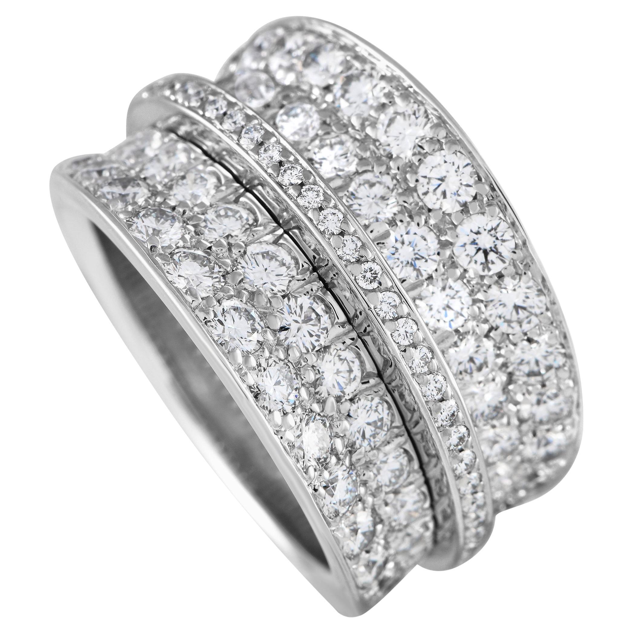 Anillo Cartier Oro Blanco 18K 4.0ct Diamantes