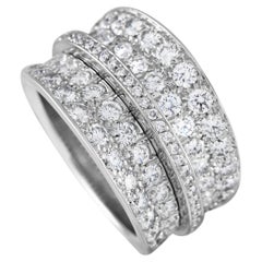 Anello Cartier in oro bianco 18 carati con 4,0ct di diamanti