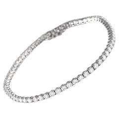 18K White Gold 3.97 ct Diamond Tennis Bracelet