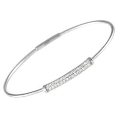 Bracelet jonc en or blanc 18 carats avec diamants 0,57 carat