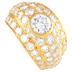 Cartier 18K Yellow Gold 5.0 ct Diamond Domed Ring