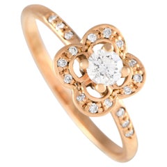 Mauboussin 18K Rose Gold Diamond Quatrefoil Ring