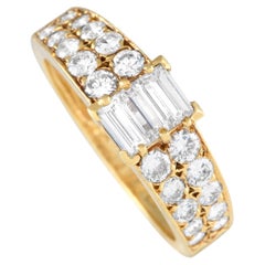 Van Cleef & Arpels 18 Karat Gelbgold Diamantring mit 0,87 Karat Diamanten