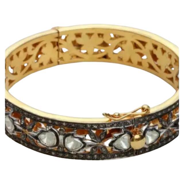 Rose Cut Diamond Bangle Jewelry Victorian Style 925 Silver Christmas Gifts
Light weight can be worn everyday

Additional information:
Condition: New without tags: A brand-new, unused, and unworn item (including handmade items) that is not in