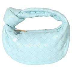 Bottega Veneta Mini JODI in pelle d'agnello lavata color verde acqua