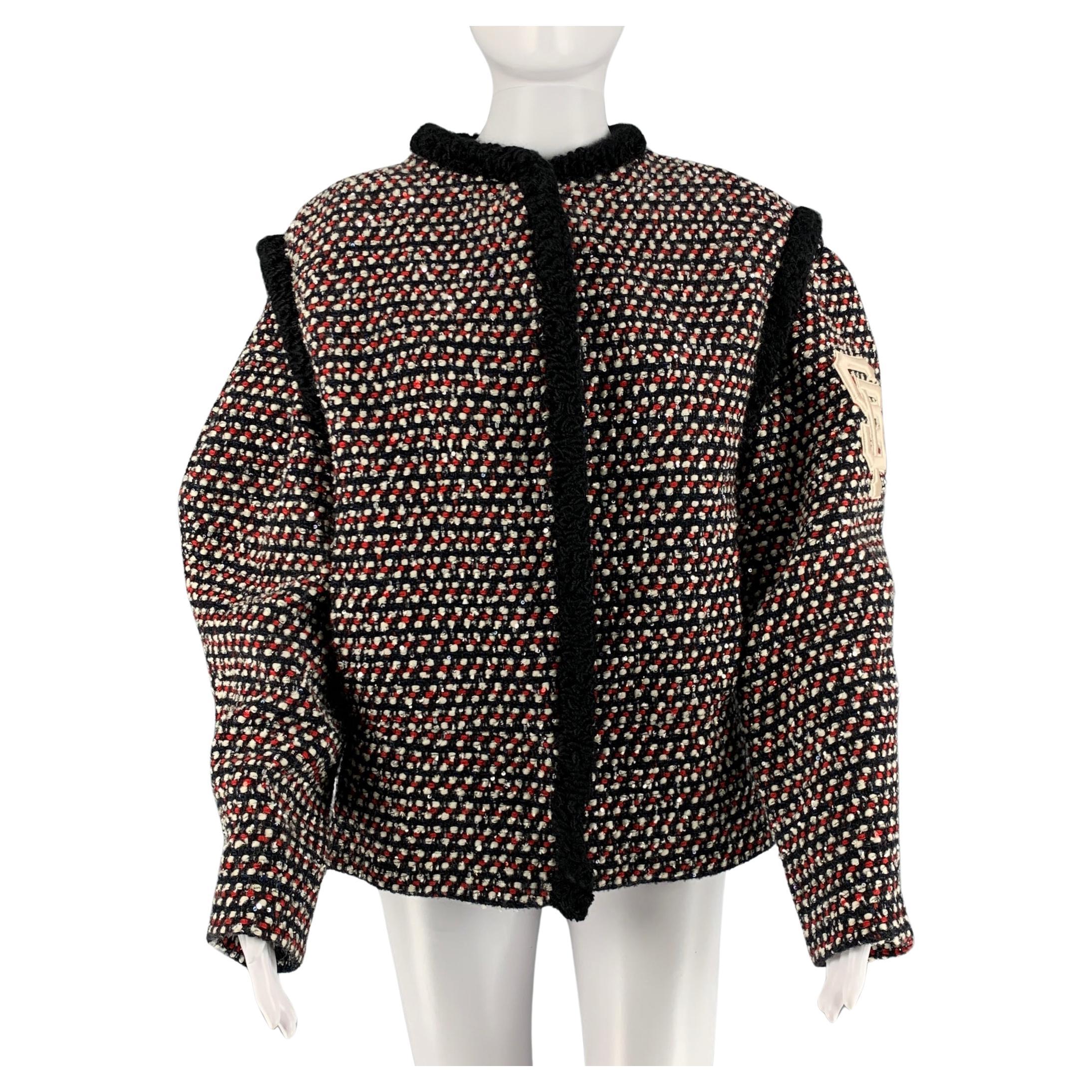 GUCCI MLB Giants Fall 2018 Size M Red & Silver Polyamide Embellishment Jacket For Sale