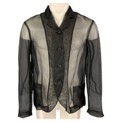 WALTER VAN BEIRENDONCK SS 16 Size 38 Black Multi-Color Silk Jacket