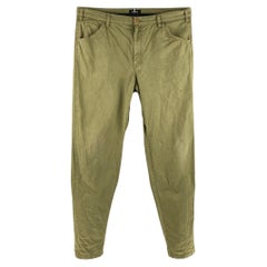 A.P.C. Size 34 Green Cotton Jean Cut Casual Pants