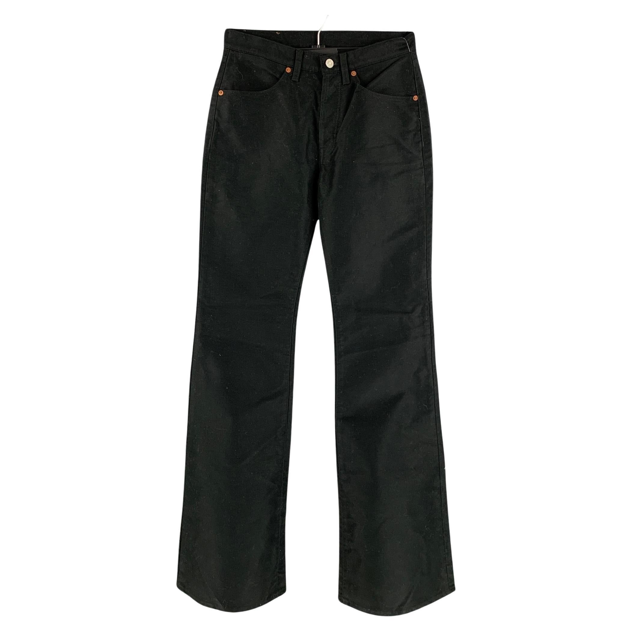 GUCCI Size 28 Black Cotton Bootcut Jeans For Sale