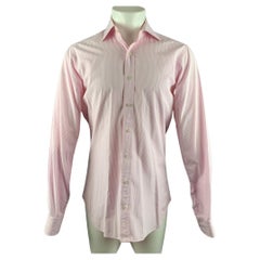 HAMILTON Size M Pink White Stripe Long Sleeve Shirt