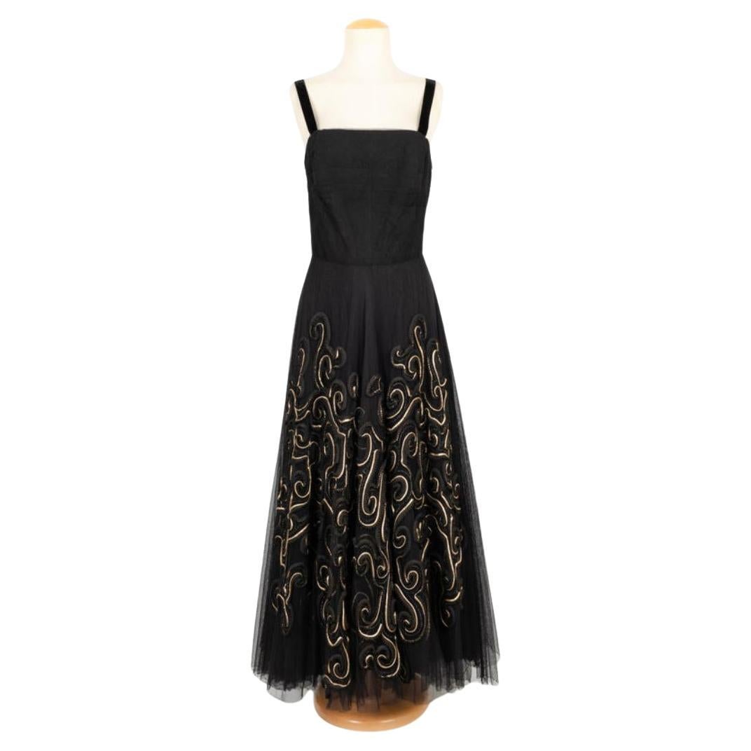 Valens Haute Couture Schwarzes Kleid im Angebot