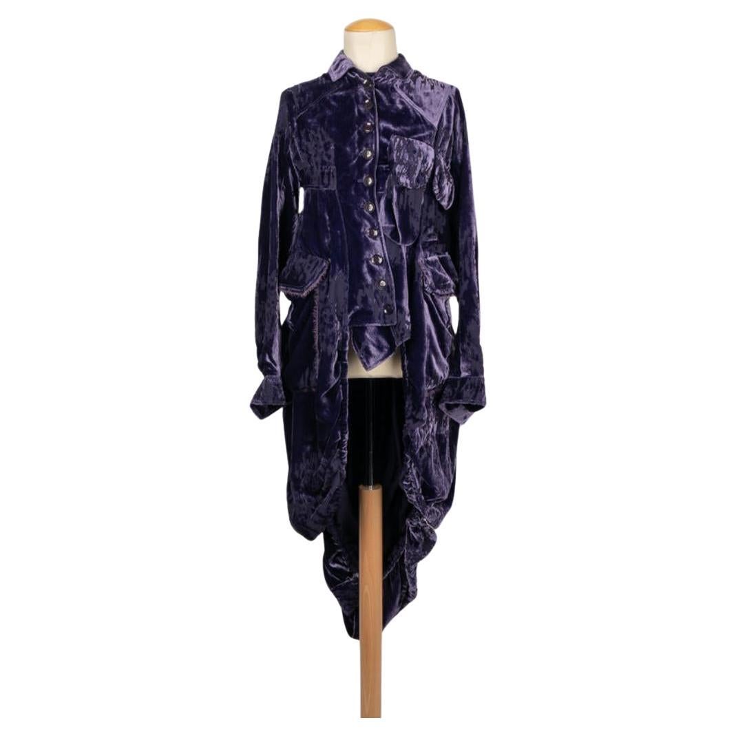Christian Dior Lila Seidensamtmantel Haute Couture, 2005