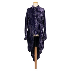 Christian Dior Purple Silk Velvet Coat Haute Couture, 2005