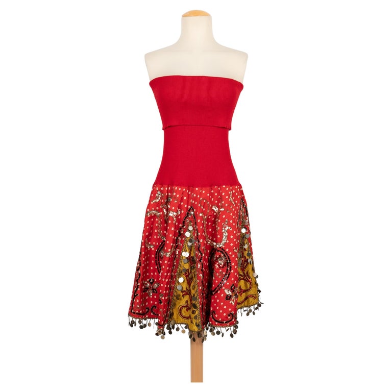 christian dior multicolor floral print silk dress 2002 2002 Christian Dior by Galliano Novelty Candy Print Silk Bias-Cut Gown