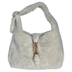 Gucci Jackie 1961 - Borsa bianca in montone di peluche - piccola