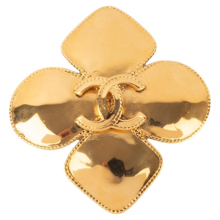 Chanel Golden Metal Brooch, 1997