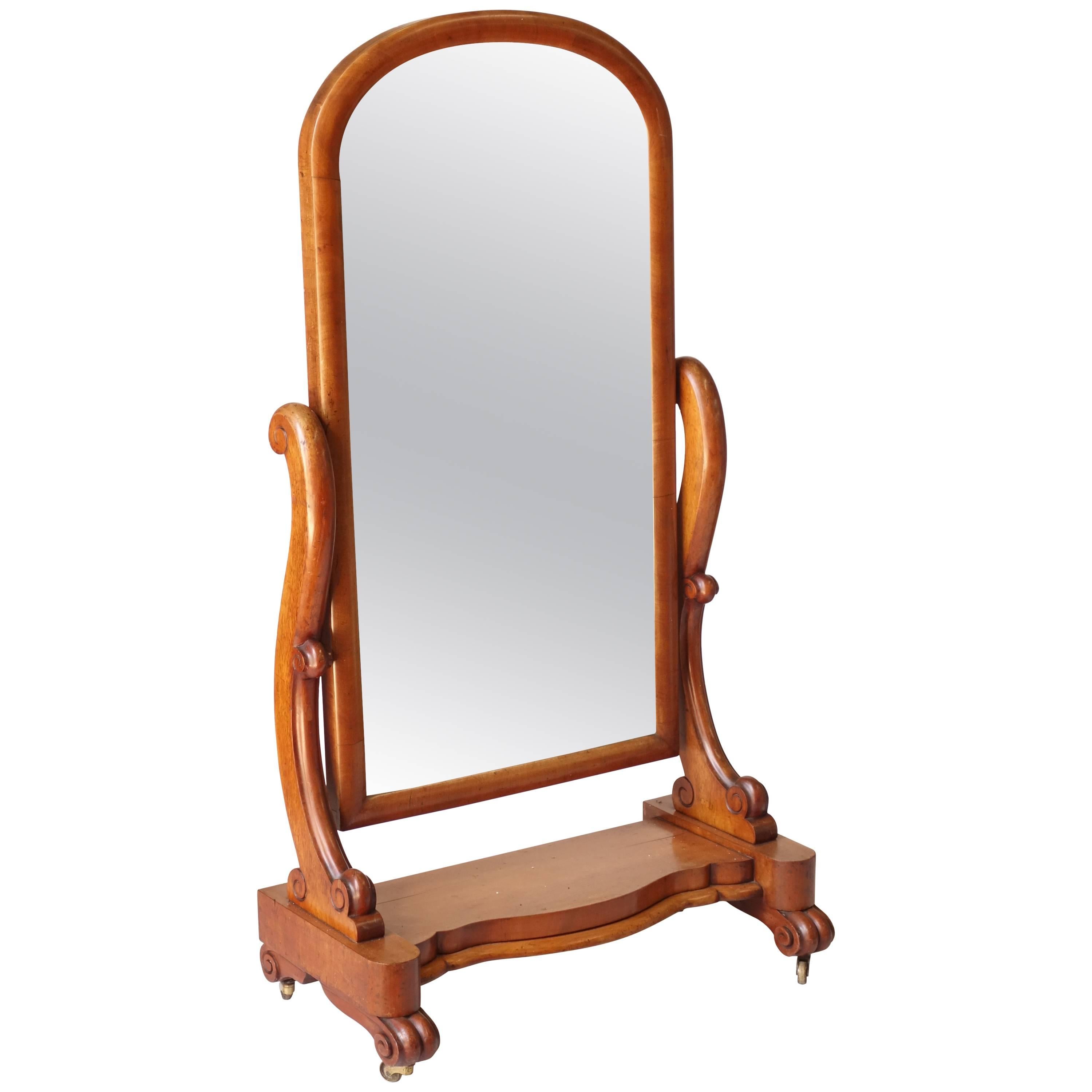 Victorian Floor Standing Mirror For Sale at 1stDibs victorian floor mirror