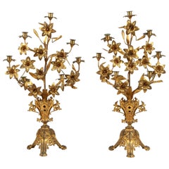 Antique Pair of French Candlesticks