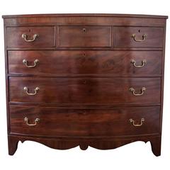 19th Century English Mahogany Bow-Front Chest