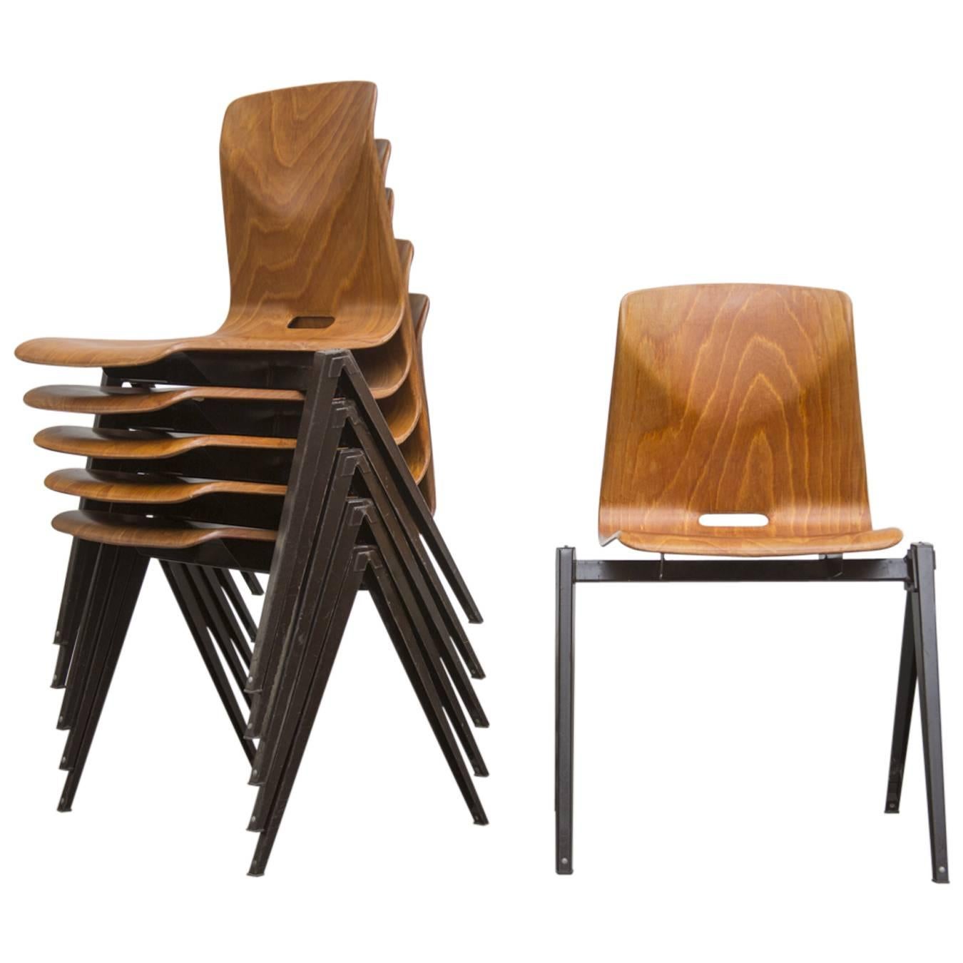 Prouve Style Single Shell Stacking Chair
