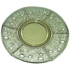 French Art Deco Verlys Glass Plate "Les Disques" 9