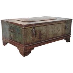 British Colonial Industrial Storage Box as Coffee Table 