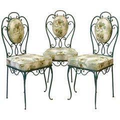 Set of Three Art Deco Side Chairs, France, 1940s
