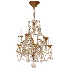 Vintage A small 8-Light Italian Chandelier