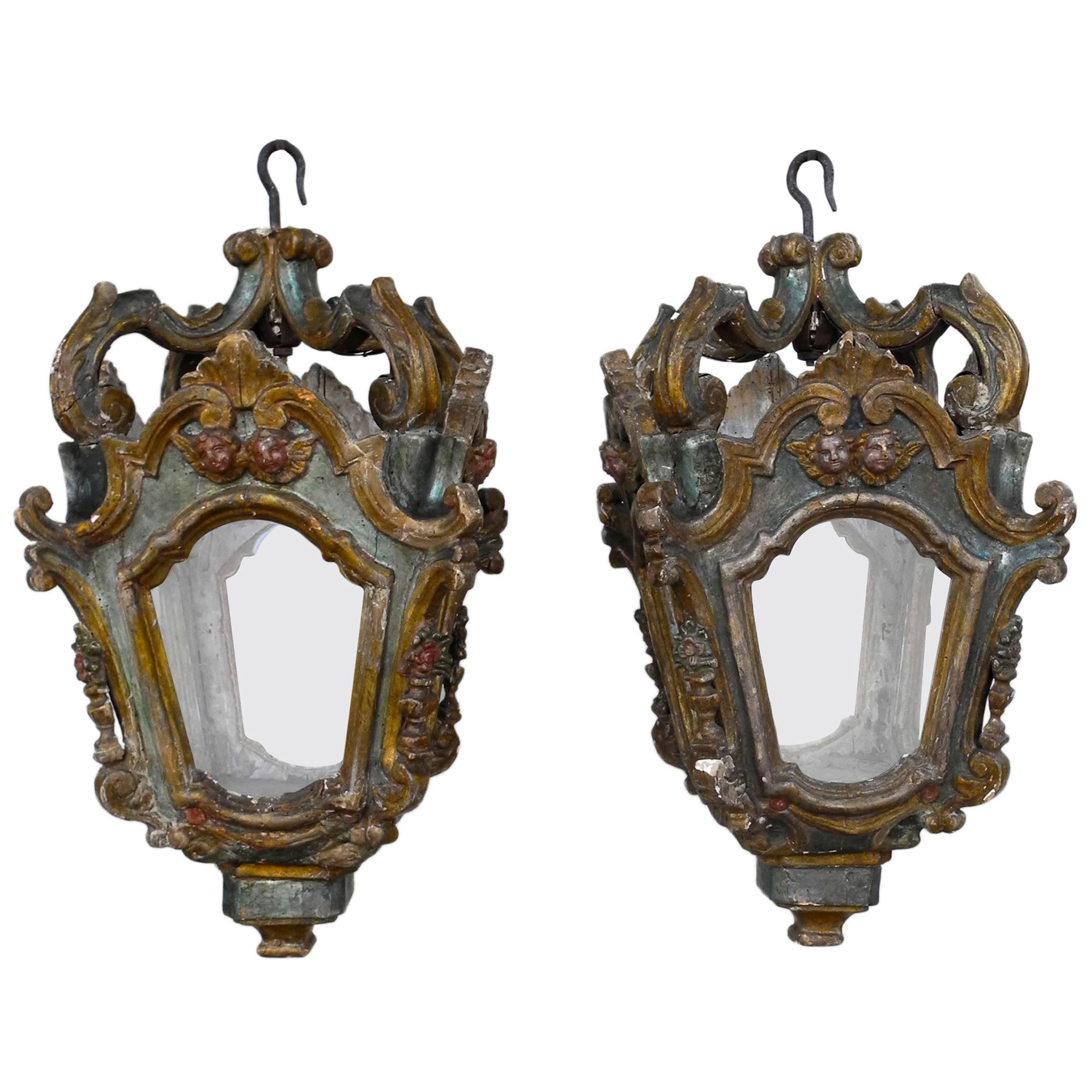 Pair of Antique Roman Lanterns