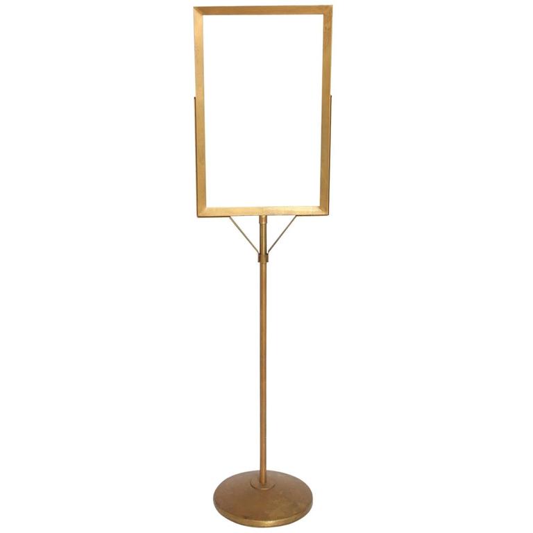 1930s Department Store Free Standing Metal Sign Stand For Sale at 1stdibs