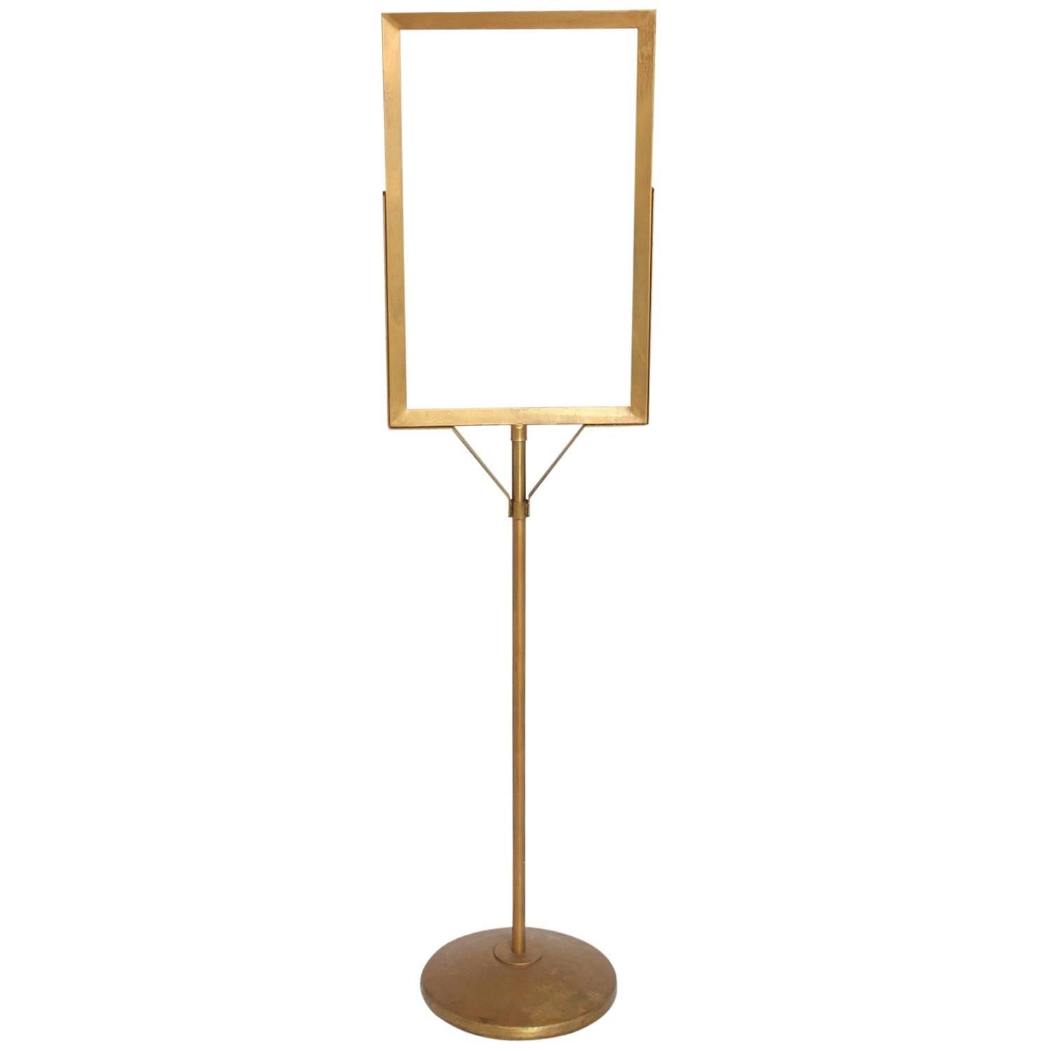 1930s Department Store Free Standing Metal Sign Stand For Sale