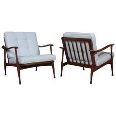 Pair of Mid-Century Chairs Attributed to Ib Kofod-Larsen for Selig