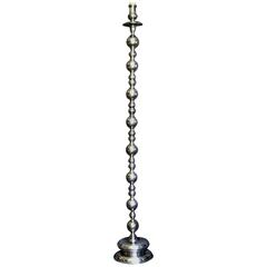Large Midcentury Spanish Silver Standing Lamp
