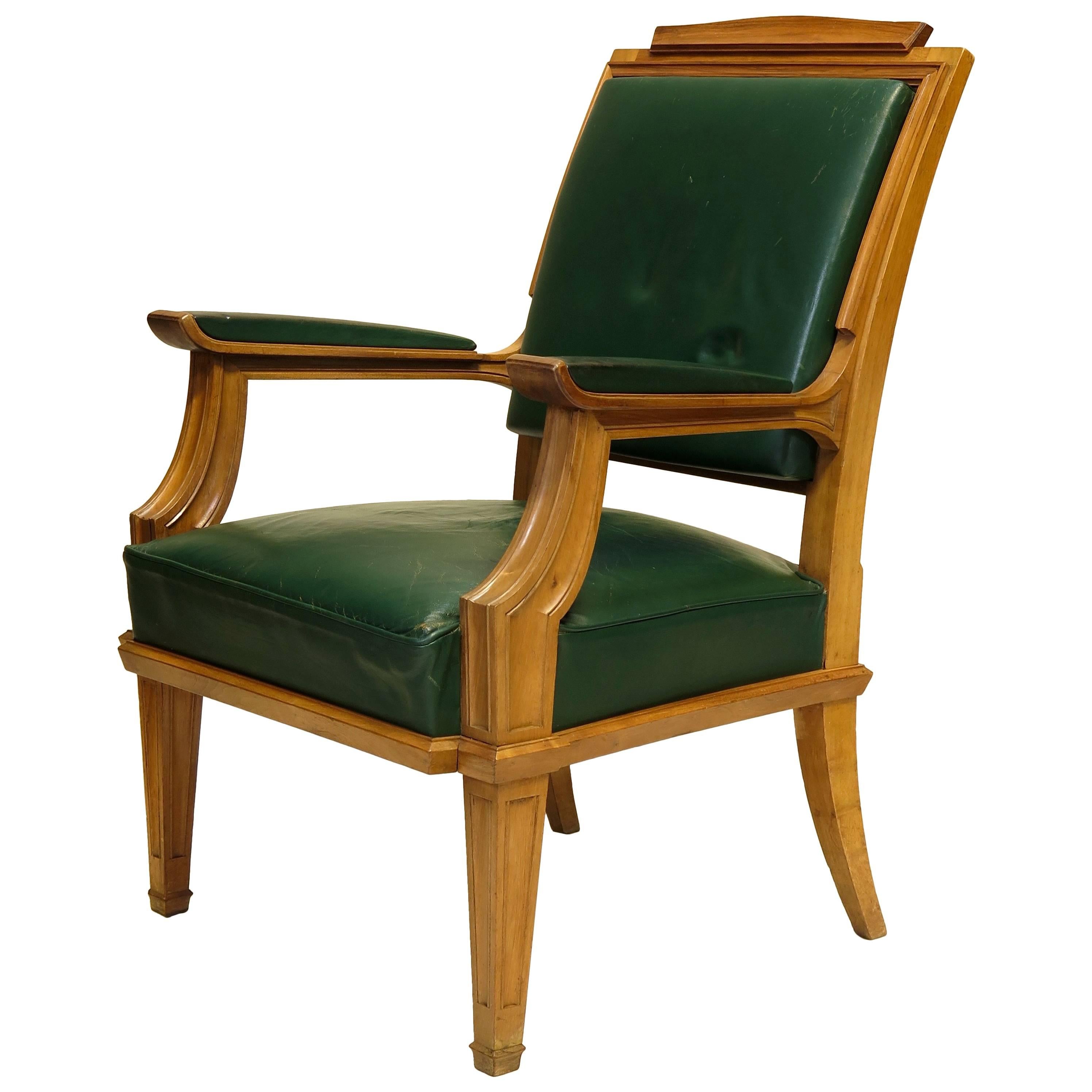 French 1940s Neoclassical Style Desk Chair For Sale