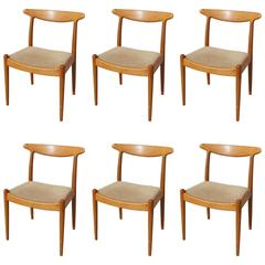 Set of Six Dining Chairs by Hans Wegner for C. M. Madsens