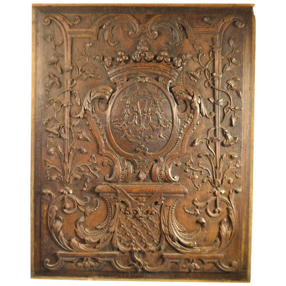 18th Century Carved Wood Panel