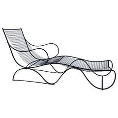 French Patio Wrought Iron Chaise Longue 10