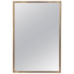 Heavy Brass Rectangular Italian Mirror