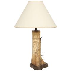 Antique 19th Century Continental Incised Bone Lamp