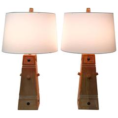 Limed Oak Table Lamps