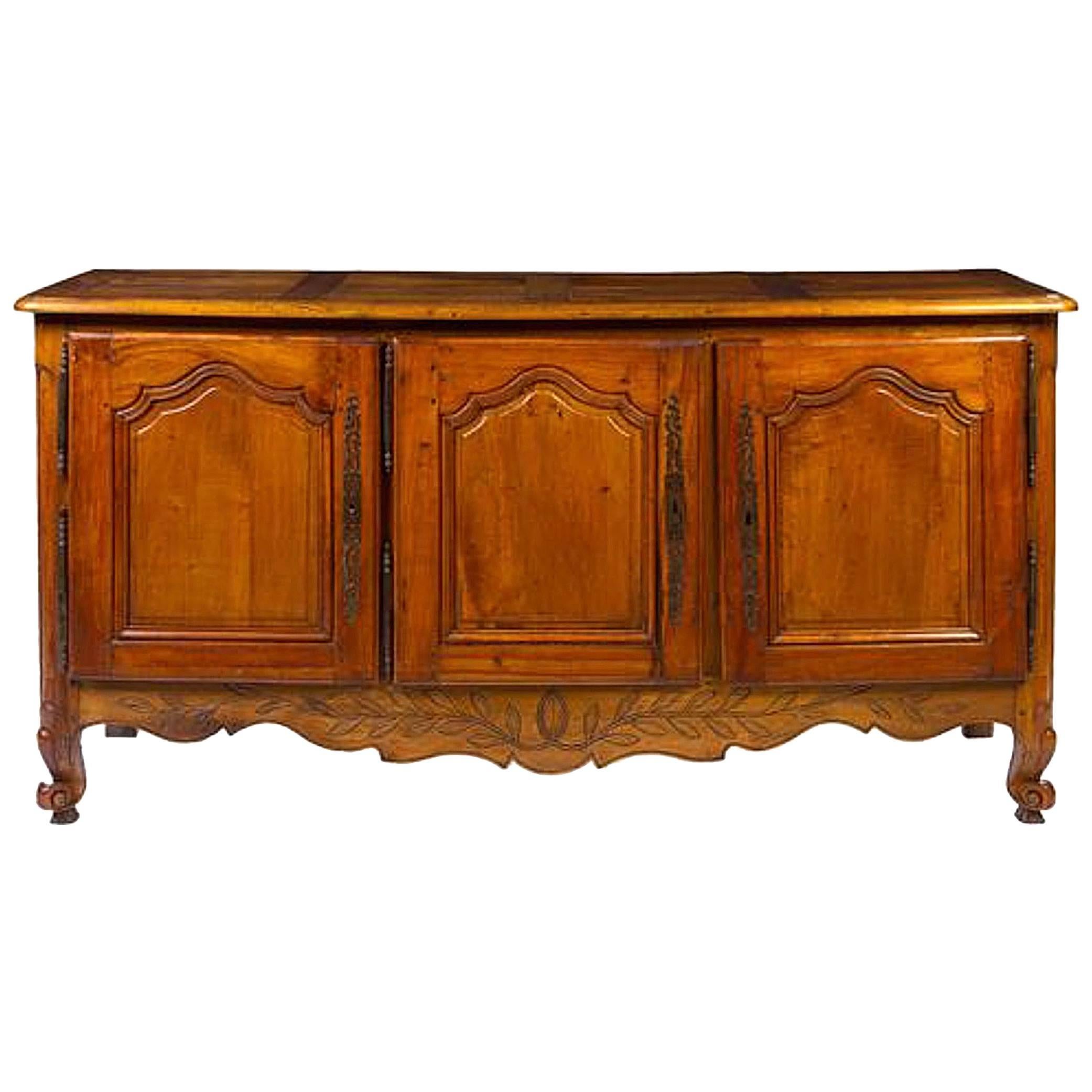 19th Century Provincial Walnut Sideboard For Sale