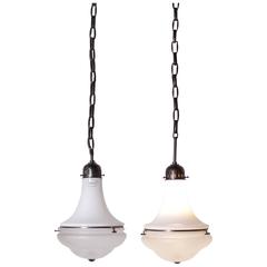 Rare Pair of Bauhaus Philips Pendant Lamps