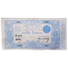 Rare Piero Fornasetti "Mille Francs" Ceramic Vide Poche