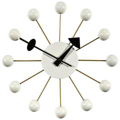 Ball Clock in White by George Nelson for the Vitra Design Museum