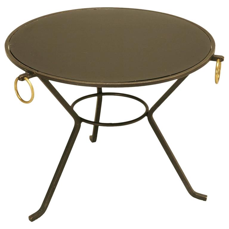 French MidCentury Modern Round Coffee Table For Sale at 1stdibs