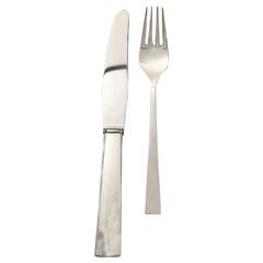 Georg Jensen Sterling Silver Flatware "Margrethe" Lunch Set of 18 Pieces 12