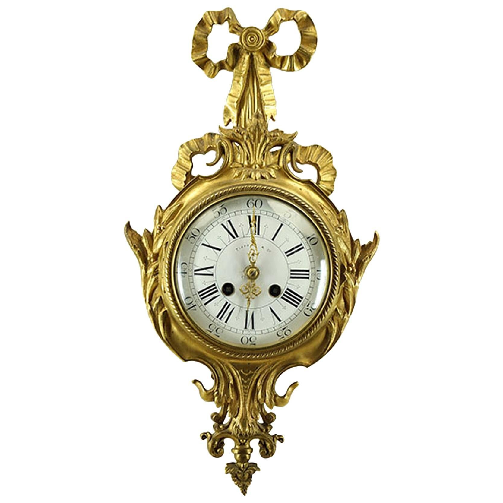 Tiffany & Company Gilt Bronze Cartel Clock