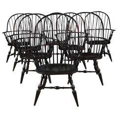 Set of Eight Windsor Armchairs