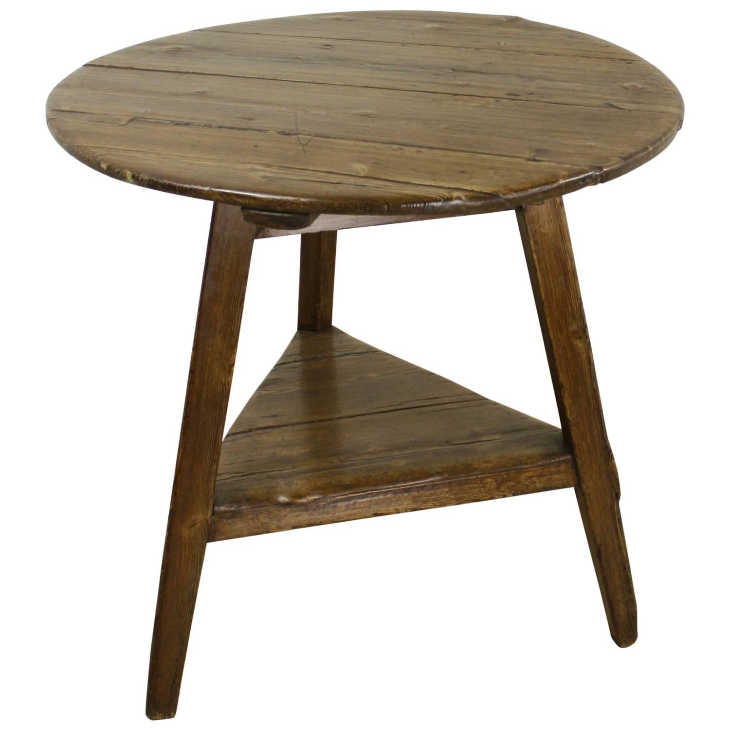 Antique Welsh Pine Cricket Table For Sale at 1stdibs