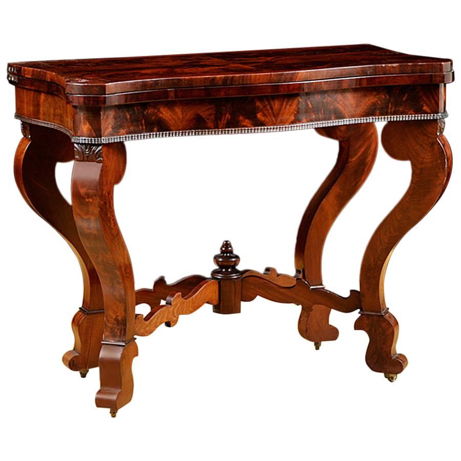 Table de jeu américaine, attribuée à Meeks & Sons, NY, datant d'environ 1840